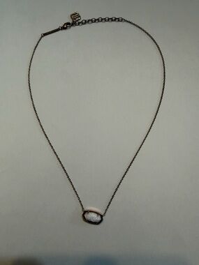 White Opal Kendra Scott Elisa Necklace